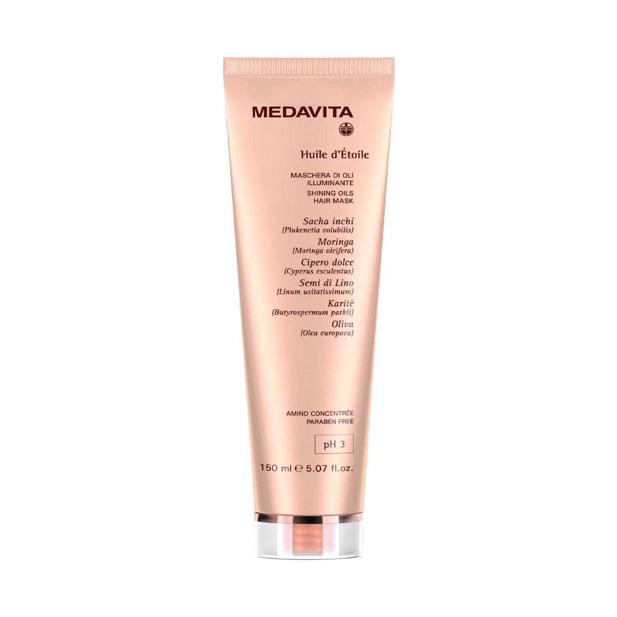 MEDAVITA Huile d'Etoile Shining Oils Mask 150ml - Maska do olejowania każdego rodzaju włosów nabłyszczająca