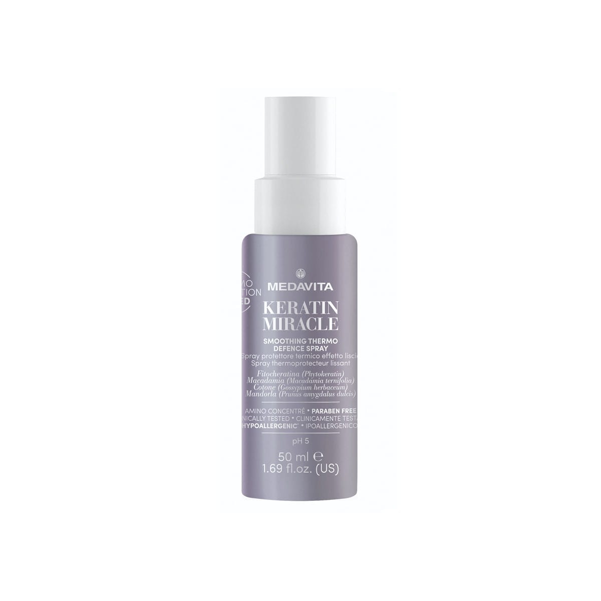MEDAVITA Keratin Miracle Smoothing Thermo Defence Spray 50ml - Spray wygładzający, chroniący przed wysoką temperaturą